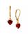 颜色: Red, 2028 | Crystal Heart Drop Earrings