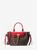 color CRIMSON, Michael Kors | Hamilton Legacy Small Logo Belted Satchel