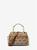color BEIGE/EBONY/BROWN, Michael Kors | Blaire Extra-Small Logo Jacquard Duffel Crossbody Bag