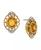 颜色: Beige, 2028 | Crystal Filigree Button Earrings