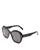 color Black/Gray Solid, Celine | Women's Round Sunglasses, 56mm