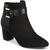商品Karen Scott | Karen Scott Womens Ivvy Zip up Almond Toe Ankle Boots颜色Black Microsuede