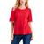 商品Charter Club | Women's Pom-Pom Sleeve Top, Created for Macy's颜色Red Barn