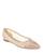 商品Badgley Mischka | Women's Babette Pointed Embellished Flats颜色Nude Satin