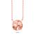 商品Nicole Miller | Sterling Silver and 14k Rose Gold Overlay Gemstone Round Solitaire Pendant Necklace on 18 Inch Adjustable Chain颜色morganite