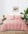 颜色: Pink, Light Gray, UNIKOME | Lightweight Quilted Reversible Down Alternative Comforter Set, 3 Piece