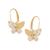 商品Essentials | Cubic Zirconia Butterfly Drop Earring in Silver Plate, Gold Plate or Rose Gold Plate颜色Rose Gold