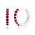 颜色: white gold ruby, MaxColor | Solid 10k Yellow or White Gold 12mm Gemstone Hoop Huggie Earrings