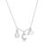 商品第9个颜色white - c, ADORNIA | Adornia Three Charm Necklace Moonstone .925 Sterling Silver