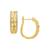 商品Essentials | Silver or Gold Plated Twist Center Hinge Hoop Earrings颜色Gold-Plated