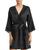 颜色: Black, Ralph Lauren | Ralph Lauren Signature Collection Satin Wrap Robe