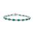 商品第1个颜色Emerald, Macy's | Tanzanite (10 ct. t.w.) & White Sapphire (2 ct. t.w.) Tennis Bracelet in Sterling Silver (Also in Sapphire & Emerald)