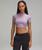 Lululemon | Wundermost Ultra-Soft Nulu Crewneck Cropped T-Shirt, 颜色Purple Ash