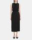 商品第1个颜色BLACK, Theory | Sleeveless Cowl Neck Dress in Viscose-Blend Piqué