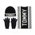 Tommy Hilfiger | Men's Racing Stripe Scarf, Logo Cuff Hat & Gloves Set, 颜色Black, Heather Gey, Snow White
