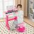 颜色: pink, Hivvago | Kids Piano Keyboard 37-Key Kids Toy Keyboard Piano with Microphone for 3+ Kids-Blue