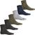 颜色: Olive Heather, Timberland | Timberland Performance Cushioned Socks - 6-Pack, Quarter Crew (For Men)