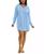 颜色: Chambray B, Roudelain | Women's Cozy Luxe Henley Sleep Dress