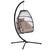 颜色: beige, Simplie Fun | Outdoor Patio Wicker Folding Hanging Chair