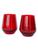 商品第10个颜色RED, Estelle Colored Glass | Tinted Stemless Wine Glasses 2-Piece Set