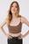 color Brown, Urban Outfitters | UO Nadia Cropped Cami