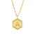 商品Essentials | Gold Plate Diamond Cut Initial Pendant Necklace, 16" + 2" extender颜色A