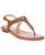 颜色: Luggage, Michael Kors | Women's MK Plate Flat Thong Sandals