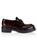 color BURGUNDY, Prada | Spazzolato Logo Leather Loafers