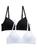 颜色: BLACK WHITE, Calvin Klein | 2-Pack Softie Bras