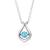 商品第1个颜色swiss blue topaz, MAX + STONE | Dancing 4mm Gemstone Tear Drop Pendant Necklace in Sterling Silver