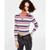 商品Tommy Jeans | Women's Cotton Striped Ribbed Sweater颜色Med Heather Grey Multi