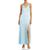 AQUA | Aqua Womens Satin Bow Back Evening Dress, 颜色Cool Blue