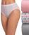 颜色: Silver Fox/Spotty Dot/Blushing Rose, Jockey | Elance Cotton French Cut Underwear 3-Pk 1541, Extended Sizes