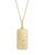 颜色: Aquarius, Alberto Amati | 14K Yellow Gold Zodiac Dog Tag Pendant Necklace, 18"