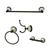 商品第1个颜色Oil Rubbed Bronze, Kingston Brass | Victorian Traditional 4-Pc. Bathroom Accessory Set