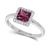 颜色: Garnet, Macy's | Peridot (7/8 ct. t.w.) & Diamond (1/10 ct. t.w.) Square Halo Ring in 14k White Gold (Also in Rhodolite)