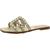 颜色: Sand Linen/Pearl, Sam Edelman | Sam Edelman Womens Bay Cut-Out Slip On Slide Sandals