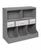 颜色: Gray, Badger Basket | Comb Bin Storage Unit With Three Baskets