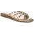 颜色: Light Gold Metallic, Sam Edelman | Circus by Sam Edelman Womens Verity Faux Leather Embellished Slide Sandals