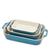颜色: Blue, Staub | 3 Pc Rectangular Stoneware Bakers Set