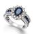 商品第1个颜色Sapphire/White Gold, Macy's | Sapphire (2-1/5 ct. t.w and Diamond (3/4 ct. t.w.) Ring in 14k White Gold (Also Available in Ruby and Emerald)