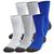 颜色: Royal/Royal/Jet Grey, Under Armour | Under Armour Perf Tech 6 Pack Crew Socks - Men's