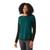 商品SmartWool | Smartwool Women's Shadow Pine Colorblock Sweater颜色Emerald / Black Marl