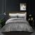 颜色: Grey, Grace Living | Grace Living Tillie Velvet 3pc Comforter Set With 2 Pillow Shams, 1 Comforter QUEEN