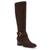 Anne Klein | Women's Maelie Knee High Microsuede Regular Calf Boots, 颜色Dark Brown Microsuede