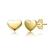 颜色: gold, GigiGirl | Toddler/Kids 14k Gold Plated Colored Enamel Tiny Flat Heart Stud Earrings