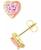 颜色: Gold, Macy's | Pink and White Cubic Zirconia Heart Stud Earrings in Sterling Silver or 14k Gold over Sterling Silver