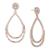 color Rose Gold, Givenchy | Silver-Tone Crystal Orbital Teardrop Earrings