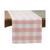 颜色: Pink, Saro Lifestyle | Buffalo Plaid Cotton Blend Table Runner, 72" x 16"