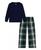 颜色: White Gordon Plaid, Ralph Lauren | Big Boys Long Sleeve Tee and Woven Pant, 2-Piece Set